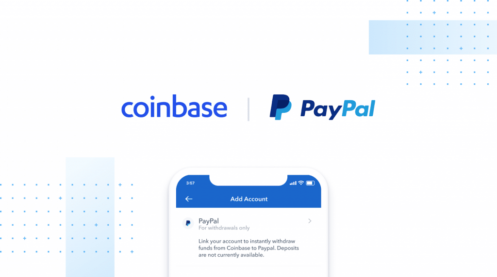 Coinbase está ampliando seu suporte a saques ao PayPal