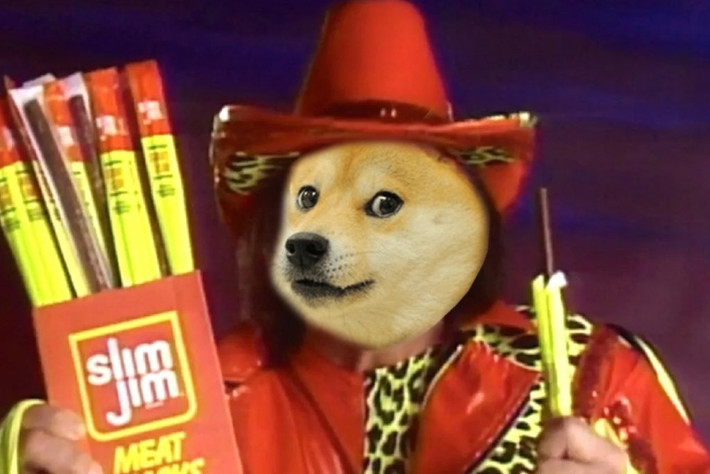 Slim Jim promove a criptomoeda DogeCoin