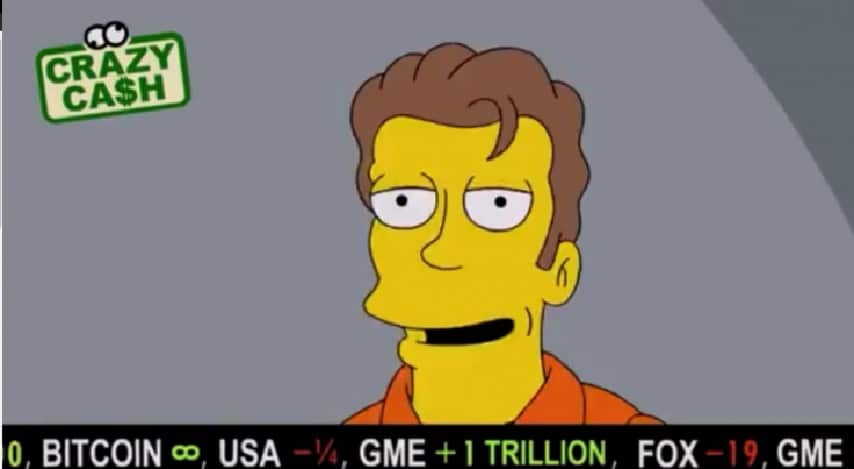 Episódio "Os Simpsons" mostra o Bitcoin subindo até o infinito
