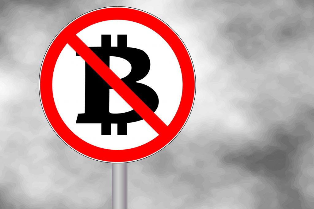 Proibição de criptomoedas para pagamentos