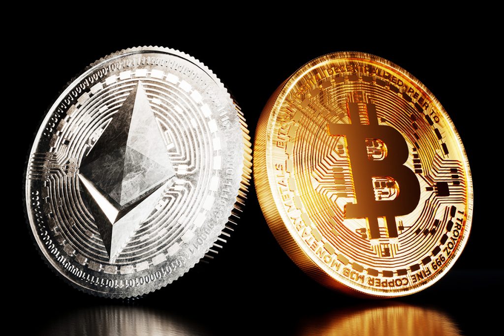 Volume em BTC cai enquanto Ether sobe