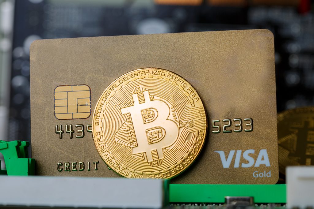 Visa pagando contas diretamente de sua carteira criptográfica