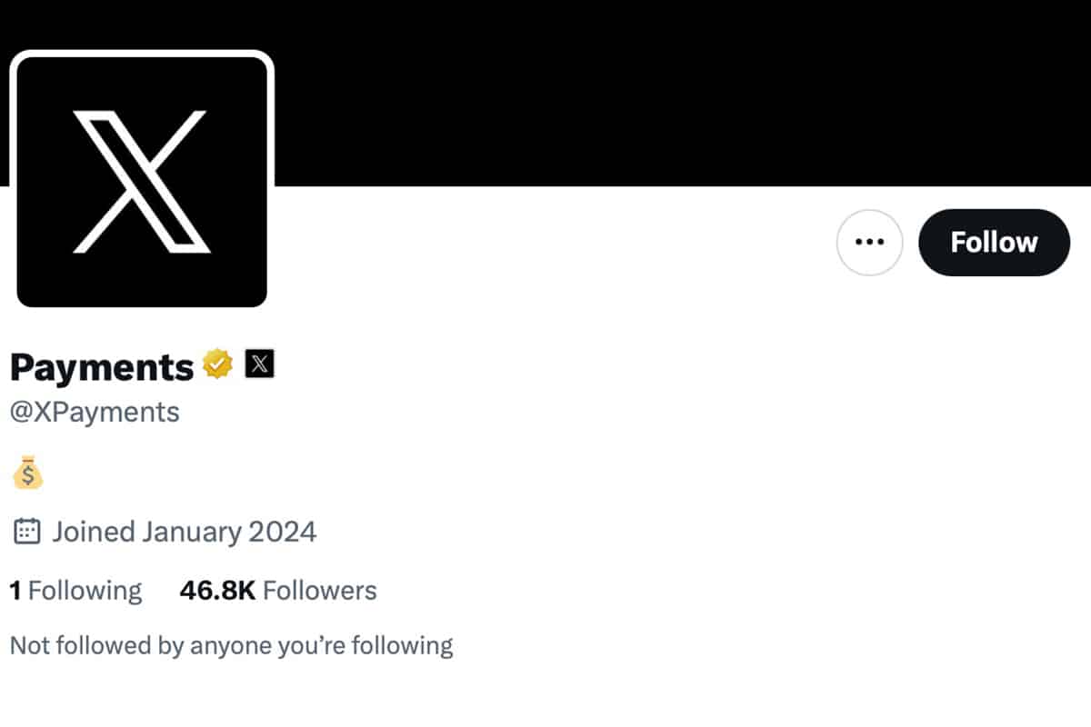 X lança conta de pagamentos