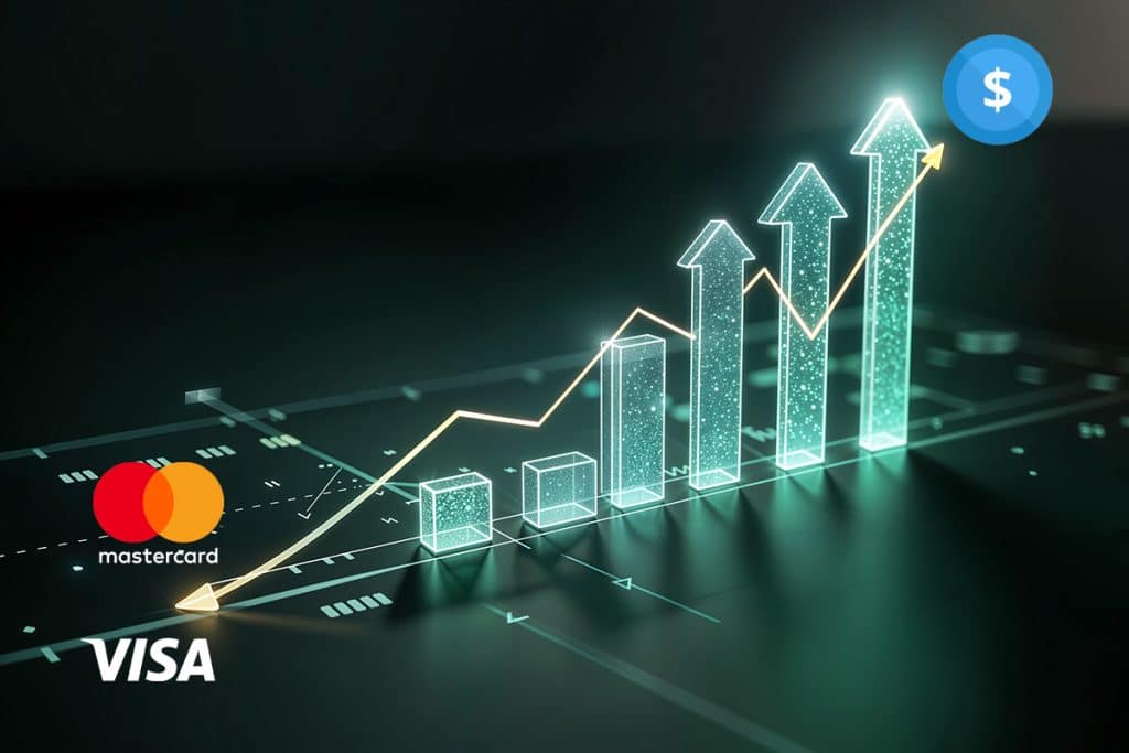 Adoção de stablecoins ultrapassa Visa e Mastercard